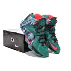 Nike Lebron XII green/orange men's shoe